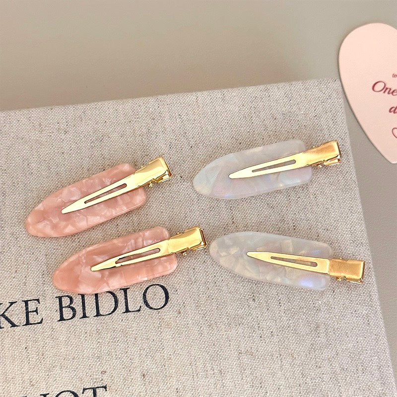 Acetate Seamless Hair Clip - Oval Side Clip (2 Colors)