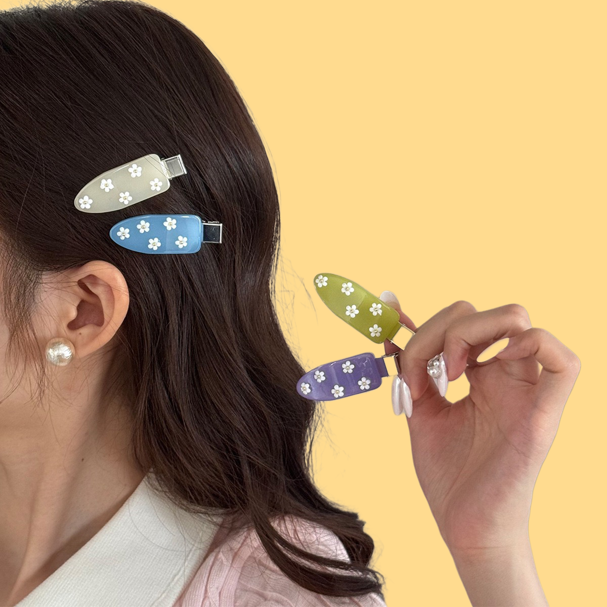 Candy Flower Hair Clip (6 Colors)