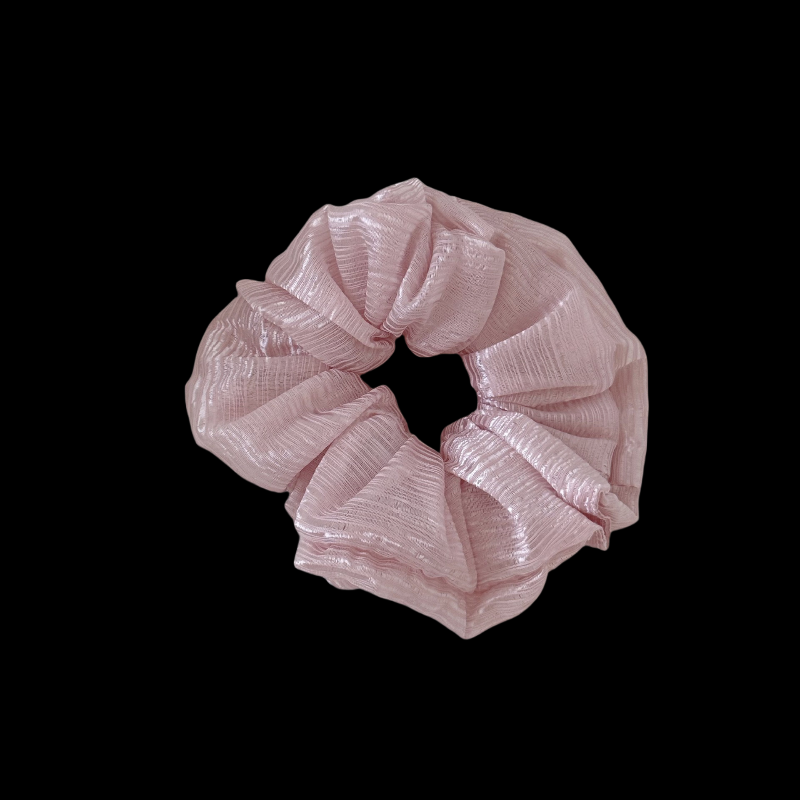 Crushed Chiffon Scrunchie - Luminous Textured Hair Tie (5 Colours)