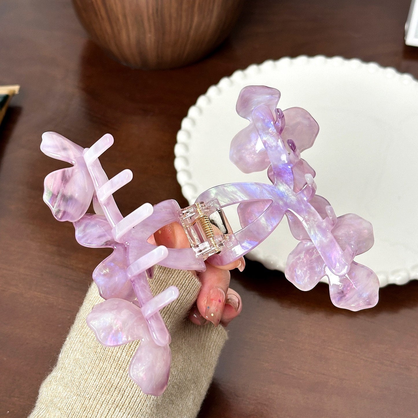 3D Flower Claw Hair Clip