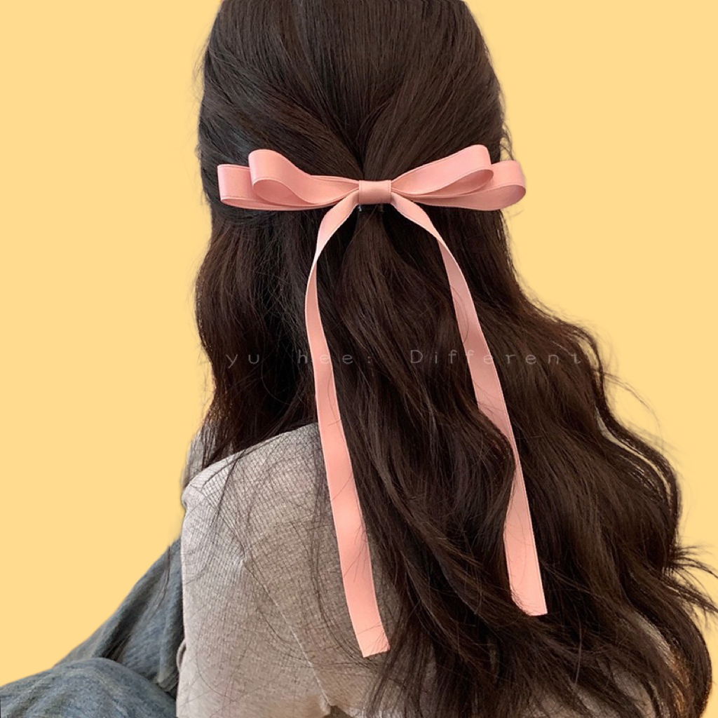 Ribbon Bow Hair Clip - Bohemian Half-Up Clip (3 Colors)