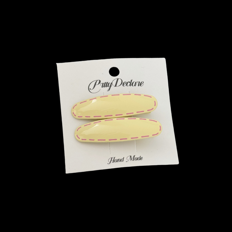 Minimalist Dotted Line Hair Clips - Korean Artist-Designed