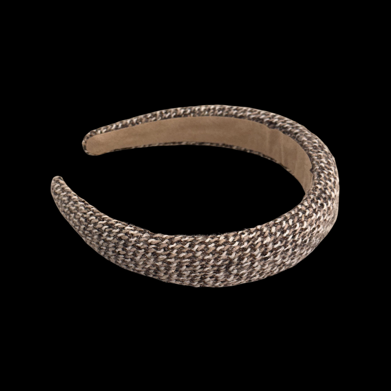 Vintage Plaid Headband - Wide Knit Hairband (Fall Collection)