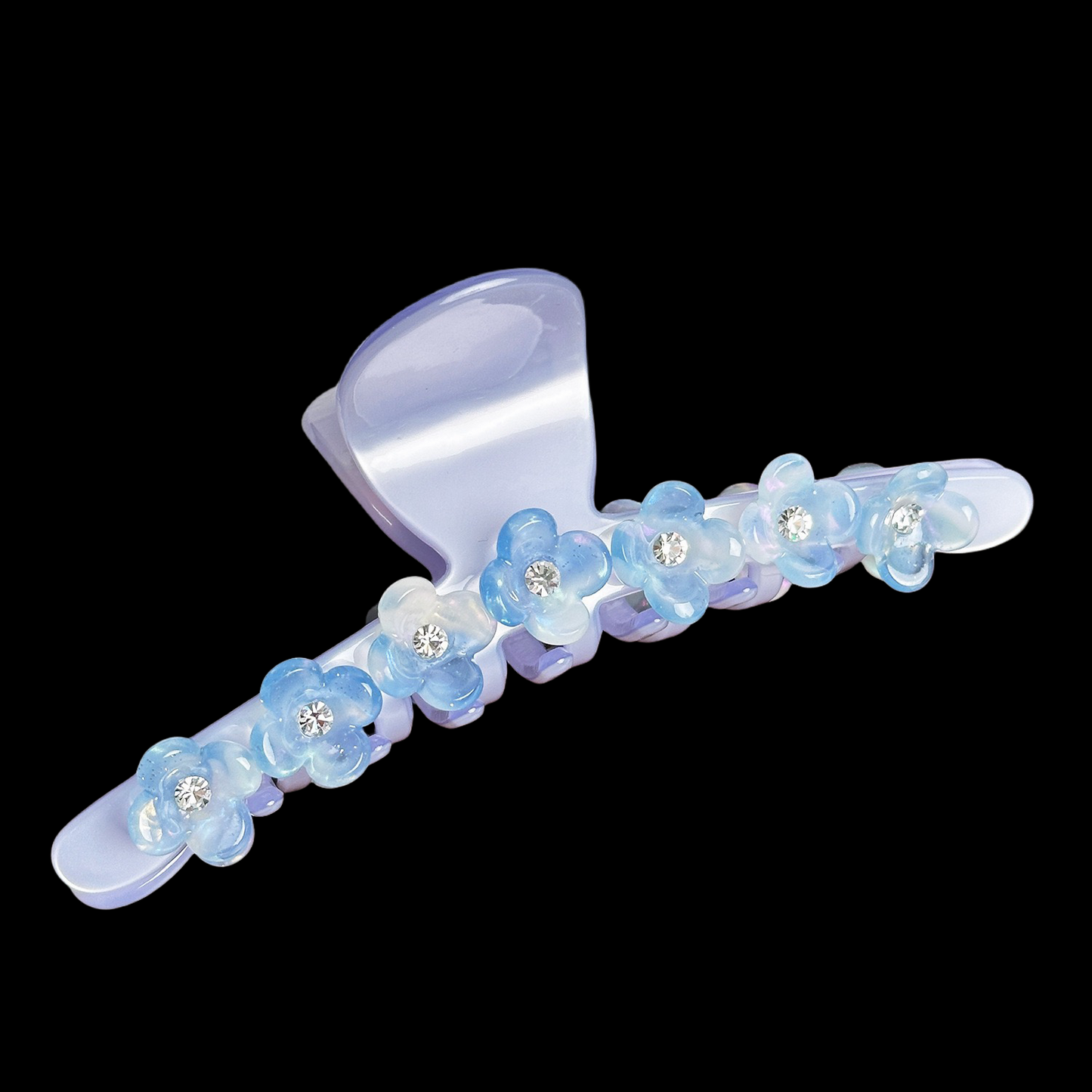 Floral Diamond Claw Hair Clip