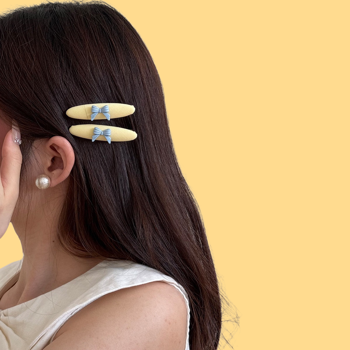 Sunshine Yellow Hair Clips - Sweet Heart & Bow Designs (3 Cheerful Styles)