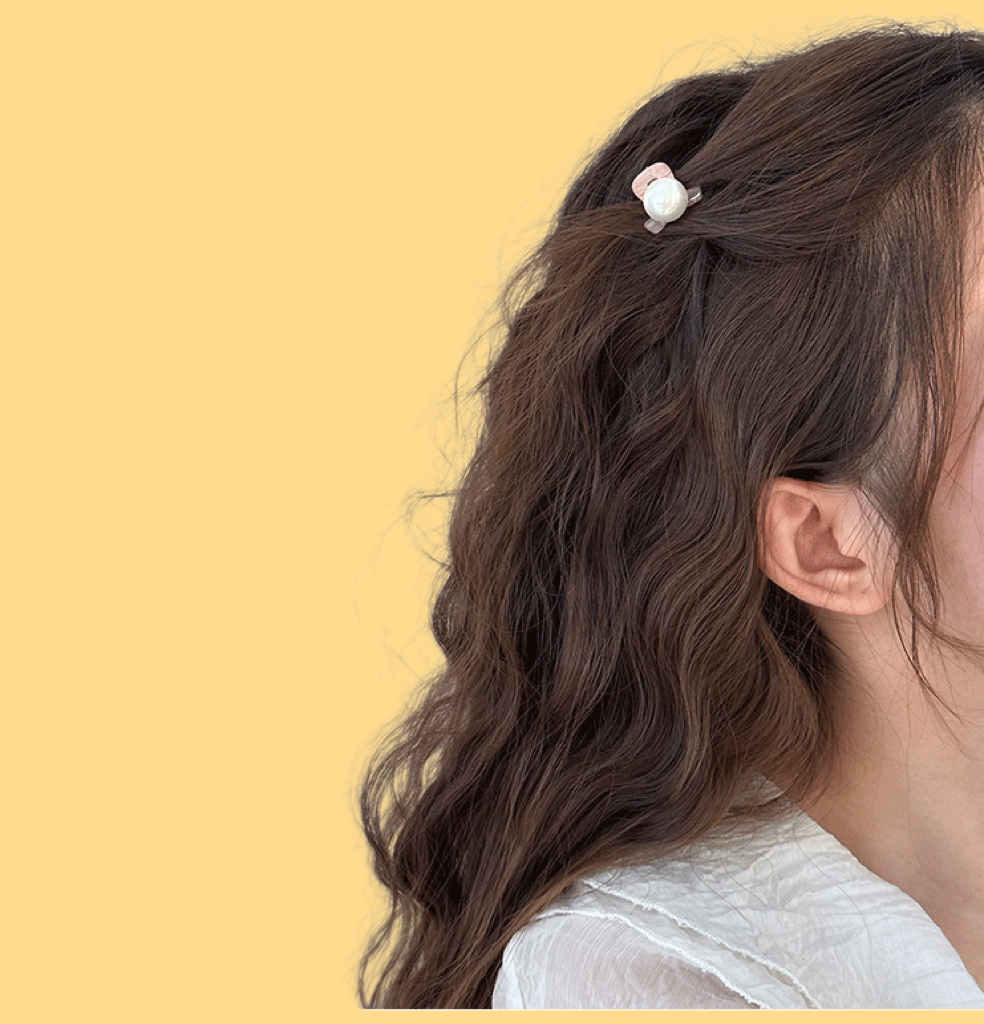 Pearl Mini Hair Claw - Petite Snap Clip (3 Colors)