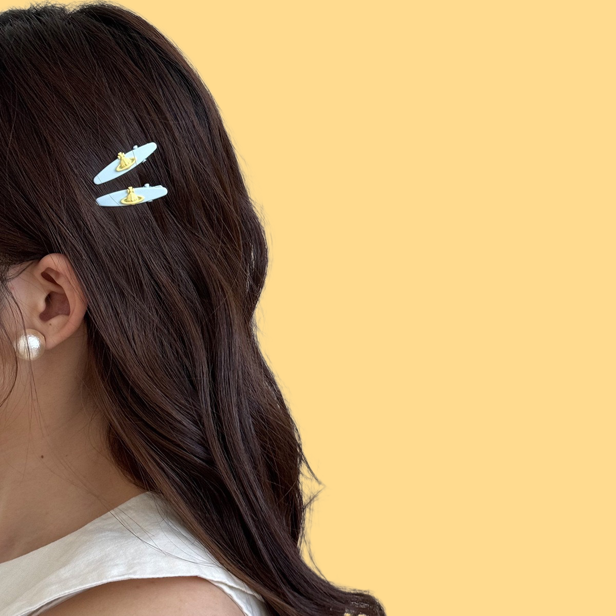 Cosmic Cutie Hair Clips - 5-Color Mini Planet Series (Summer Vacation Edition)