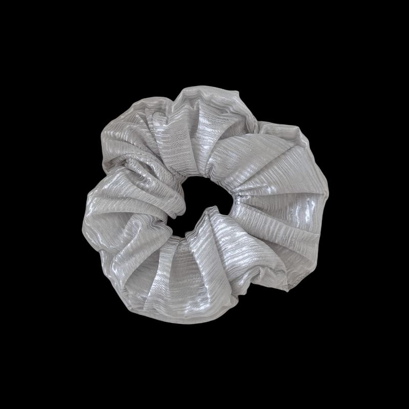 Crushed Chiffon Scrunchie - Luminous Textured Hair Tie (5 Colours)