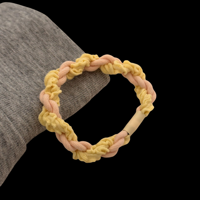 Dual-Tone Striped Hair Tie