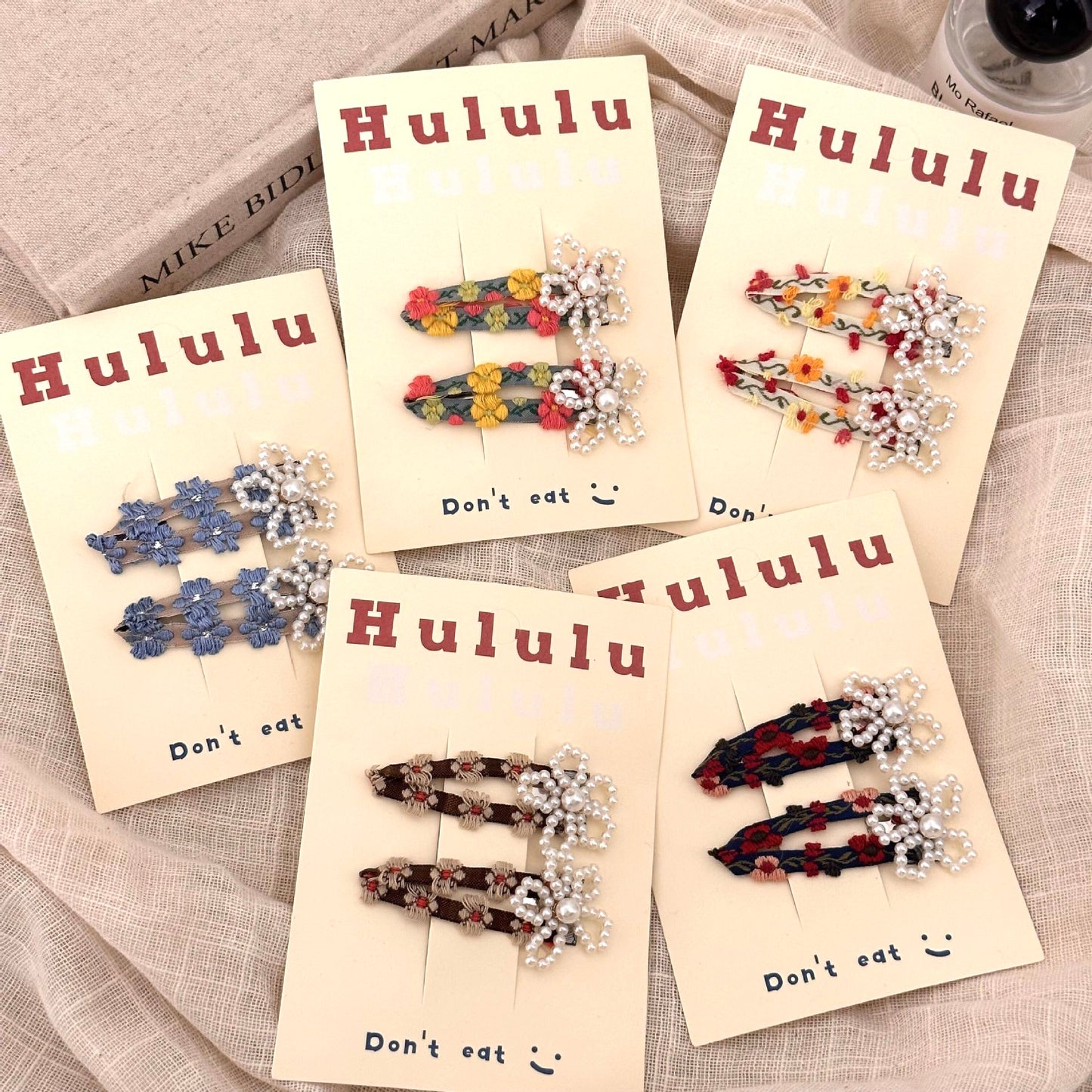 Spring Floral Pearl Hair Clips - 5 Color Option (1 Pair)