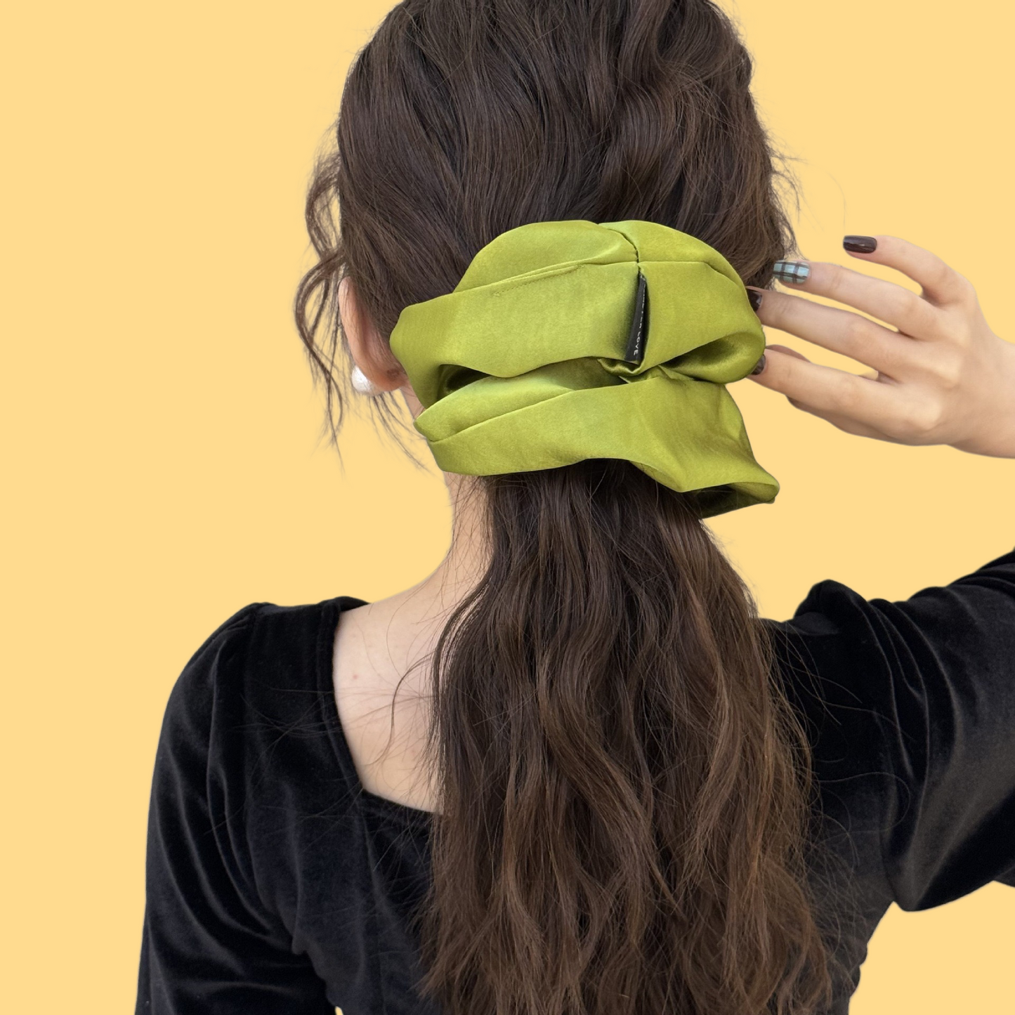 Vintage Green Scrunchie - Spring Hair
