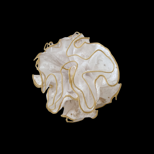 French Floral Scrunchie - Jacquard Luxe Hair Tie