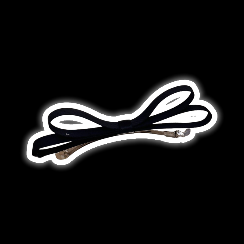 French Bow Hair Clip - Minimalist Snap Clip (4 Colors)