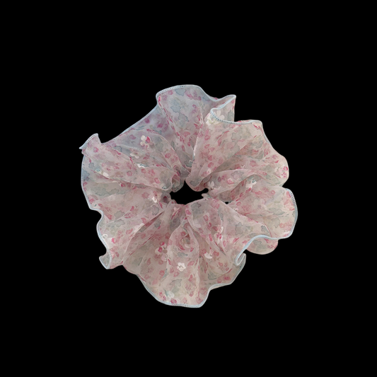 Bubble Gauze Hair Tie - Floral Print Scrunchie