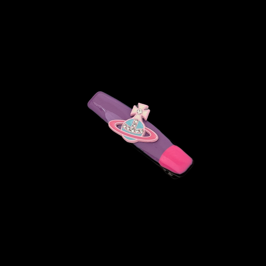 Glossy Saturn Hair Clip
