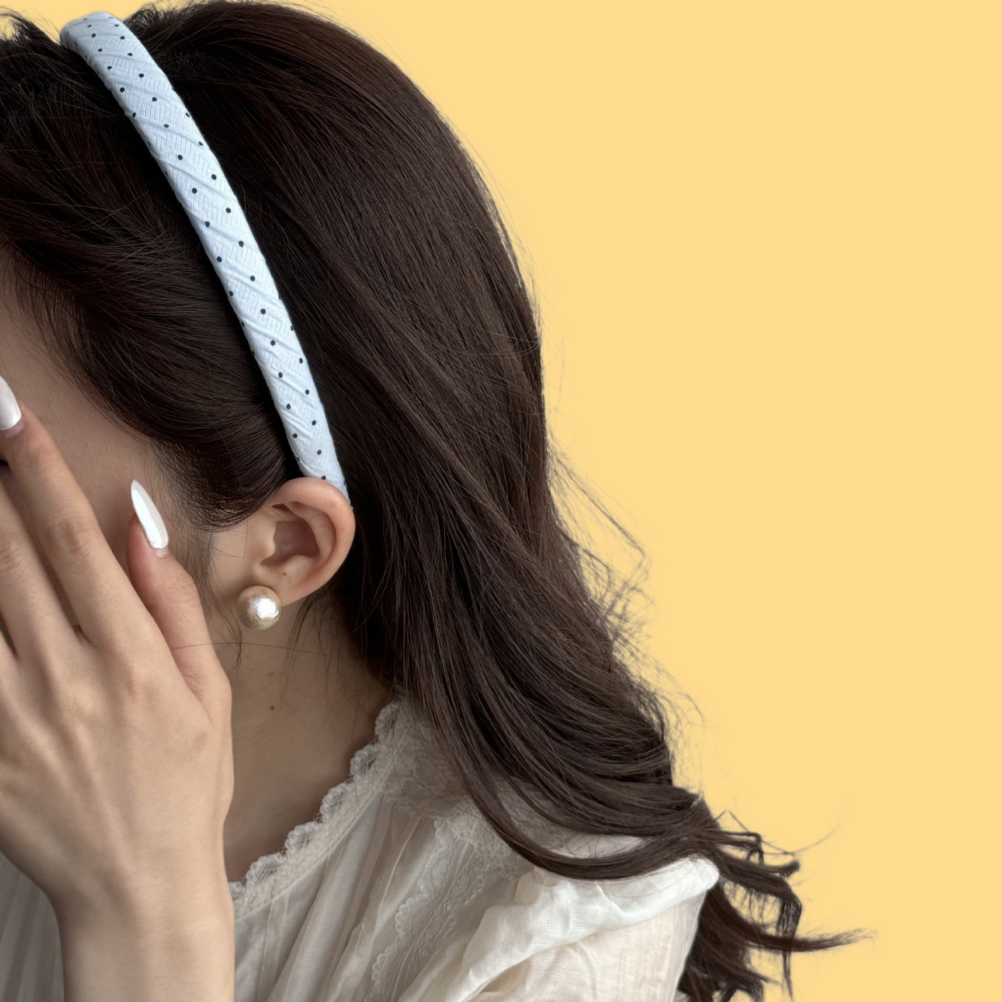 Bohemian Dot Headband - Crinkle Gauze Hairband (6 Colors)