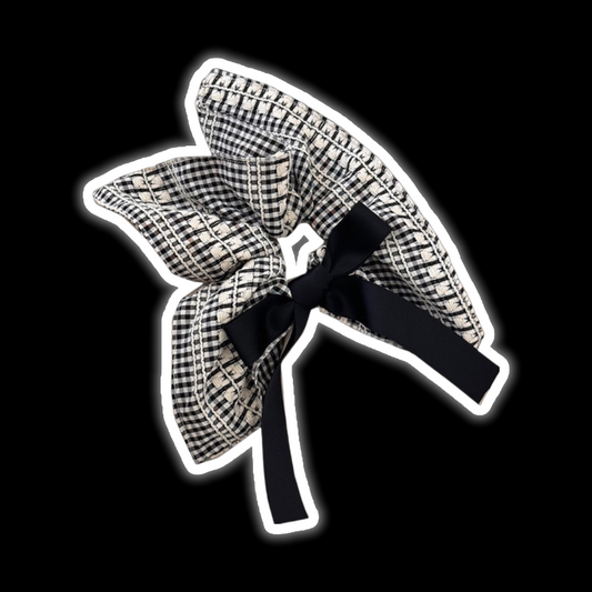 Ballet-Inspired Square Scrunchie - Plaid Hair Tie