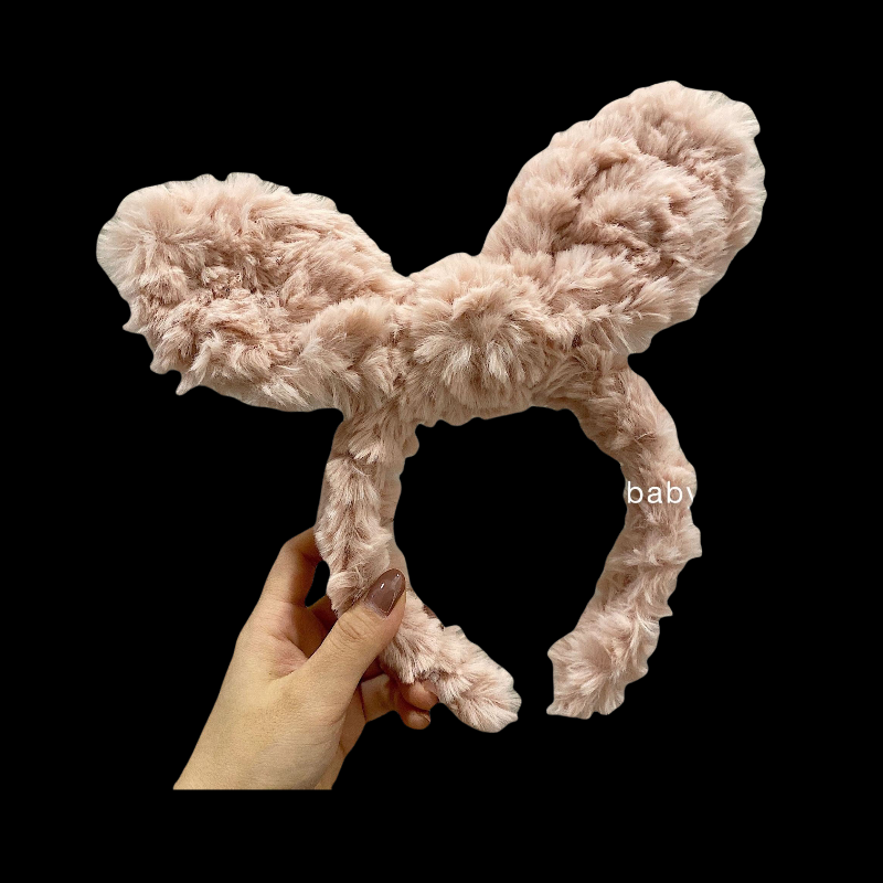 Bunny Ear Hairband - Plush Winter Hair Accessory
