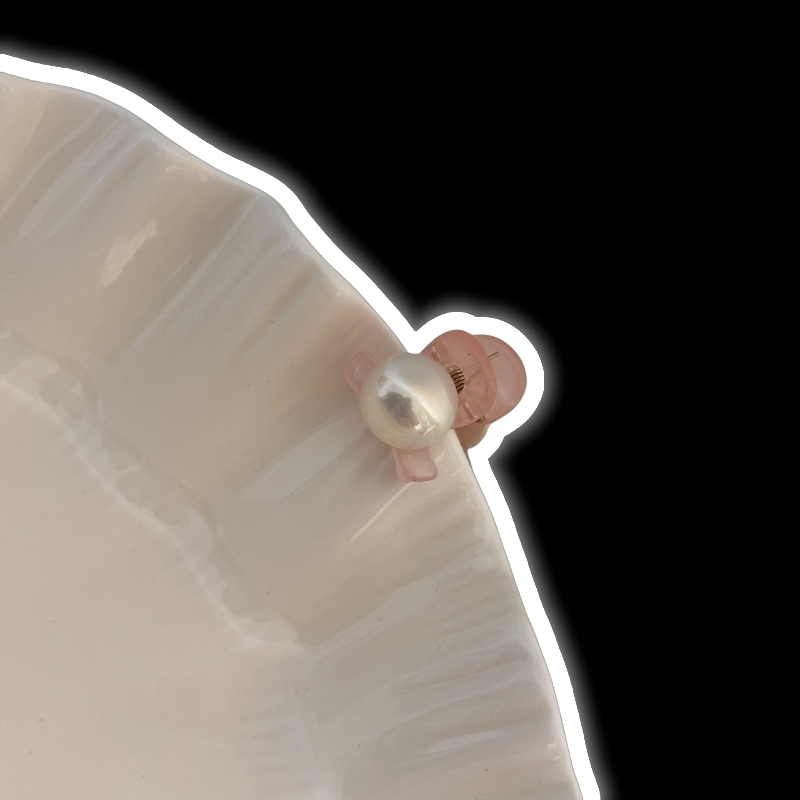 Pearl Mini Hair Claw - Petite Snap Clip (3 Colors)