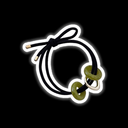 Circular High-Stretch Hair Ties （Khaki/Green）