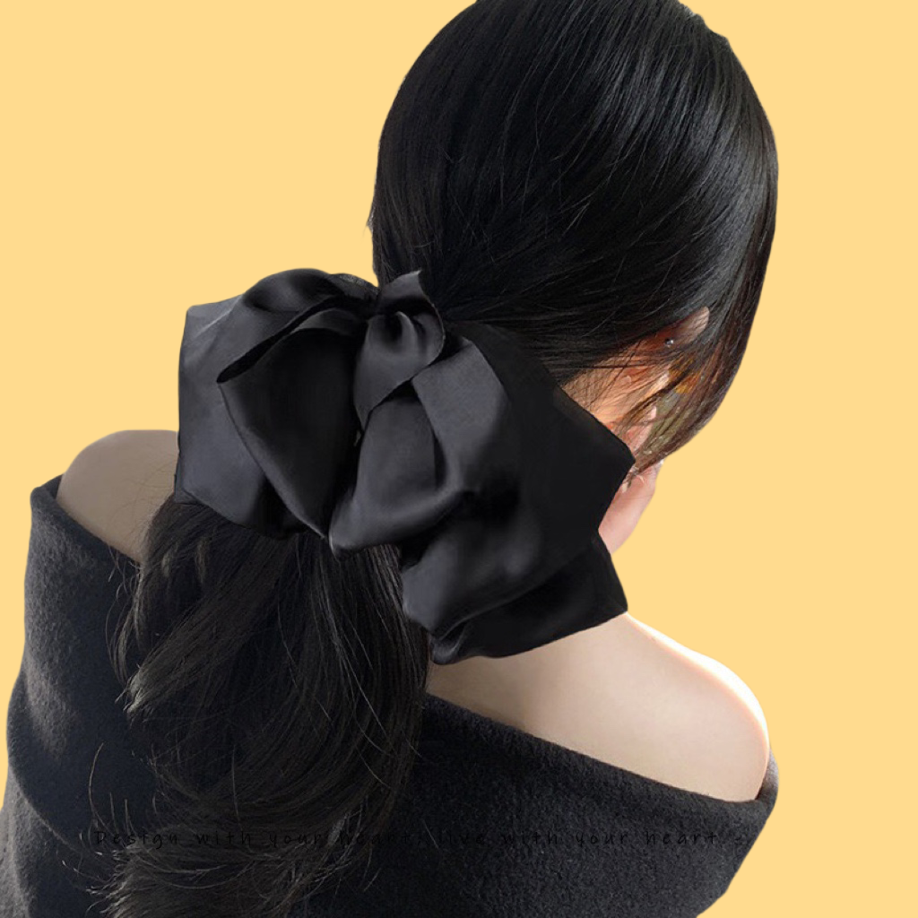 Checkered Bow Hair Clip - Oversized Spring Clip (2 Styles)