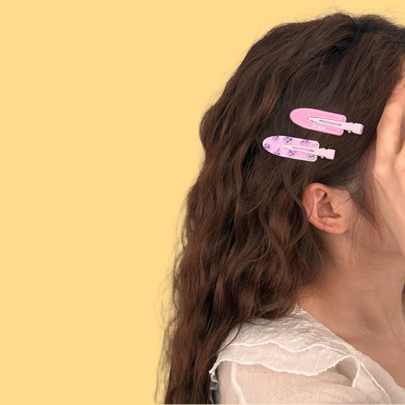Juice Series Hair Clips - 6 Fruity Designs (Set of 2)