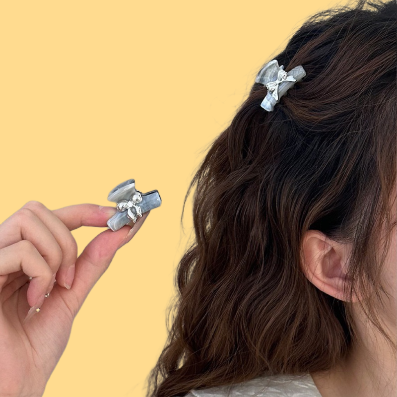 Moon Phase Hair Clip - Chinese Ink Style Mini Clips (3 Designs)