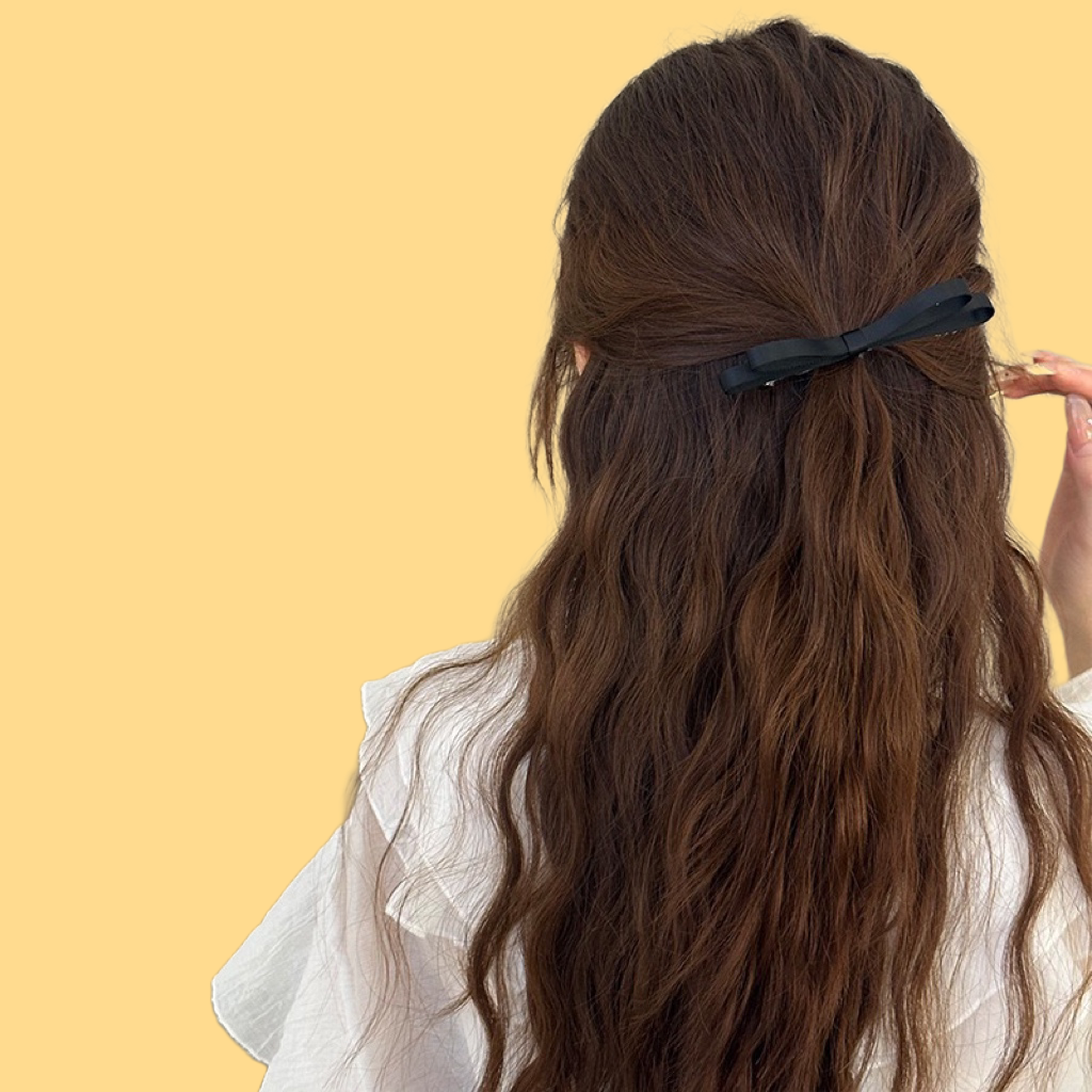 French Bow Hair Clip - Minimalist Snap Clip (4 Colors)
