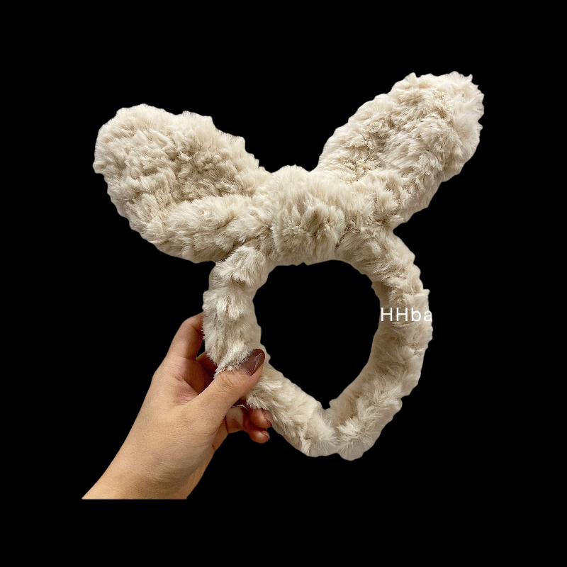 Bunny Ear Hairband - Plush Winter Hair Accessory