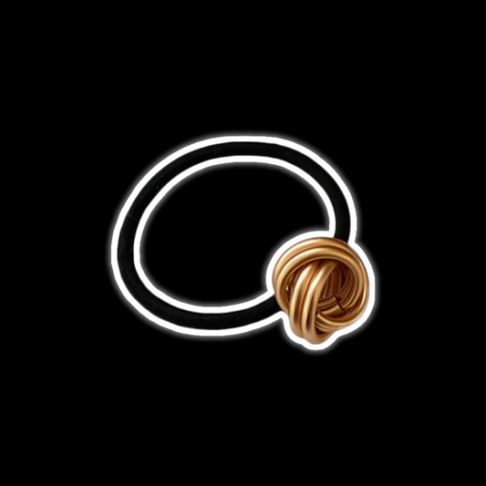 Minimalist Hair Tie - Twisted Metal Cuff (Single Piece)