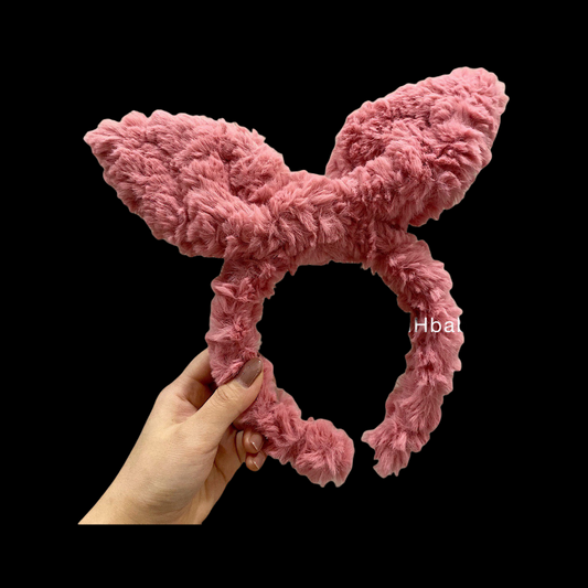 Bunny Ear Hairband - Plush Winter Hair Accessory