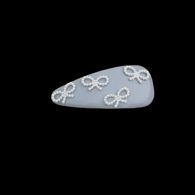 Leather Pearl Hair Clip - Hipster Bow Clip (5 Colors)