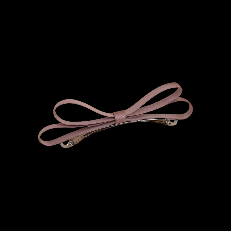 French Bow Hair Clip - Minimalist Snap Clip (4 Colors)