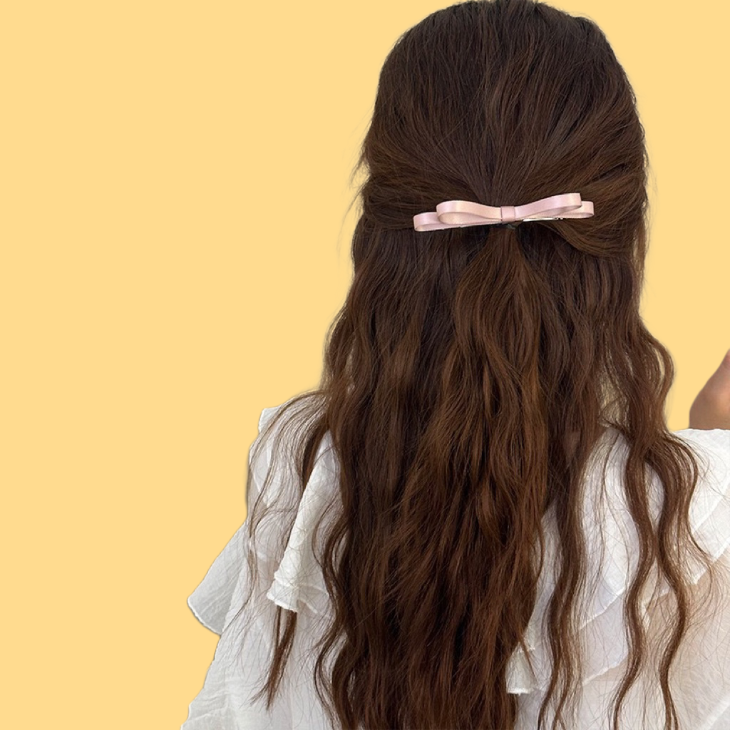 French Bow Hair Clip - Minimalist Snap Clip (4 Colors)