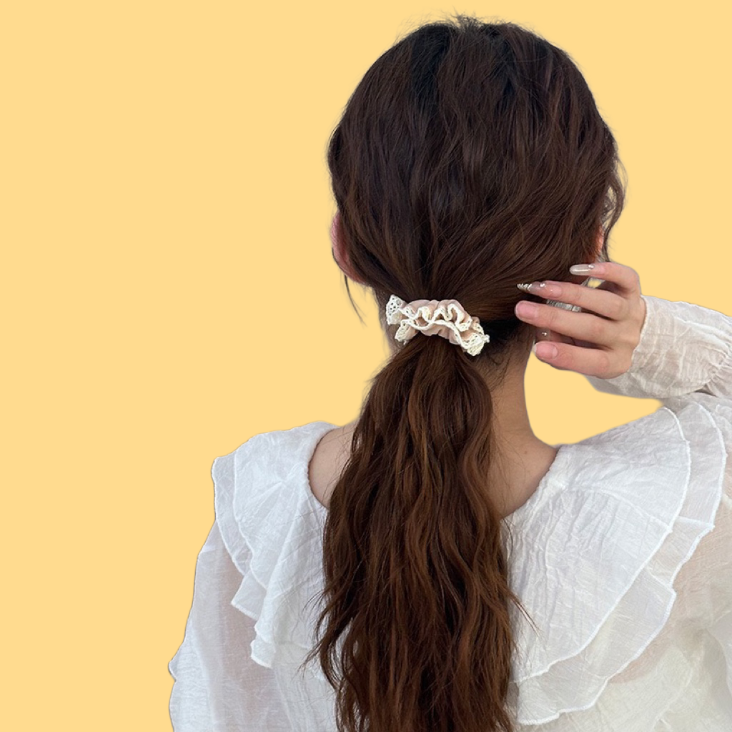 Chanel-Style Lace Hair Tie (4 Colors)