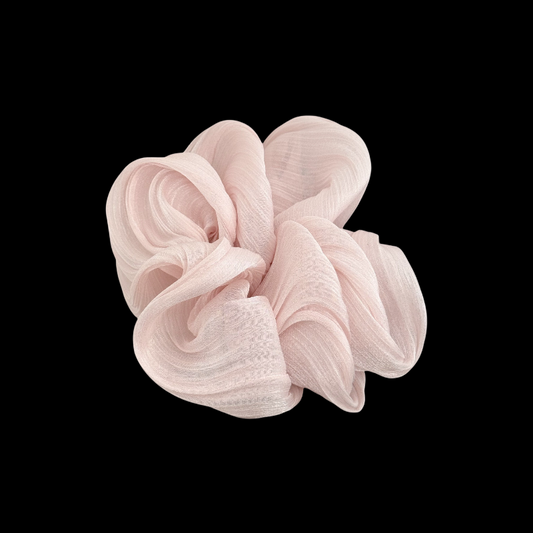 French Pearl Satin Scrunchie - Elegant & Shimmery