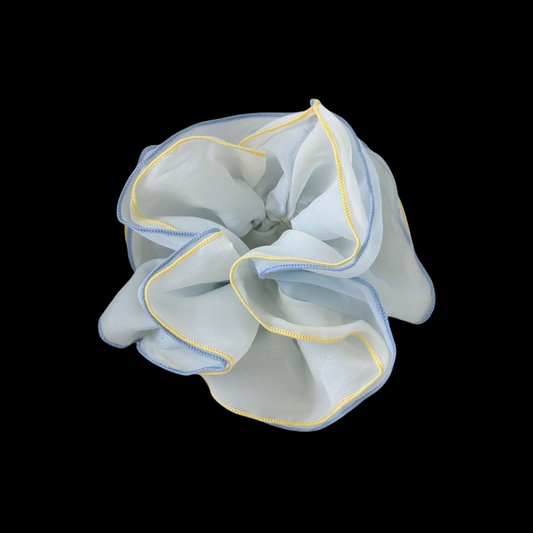 French Sheer Mesh Scrunchie - Oversized Hair Tie (Watercolor Ombré Edition)