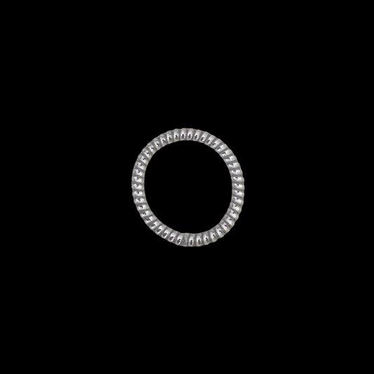 Silver Coil Hair Tie - Hypnotic Wire Loops (3 Sizes)