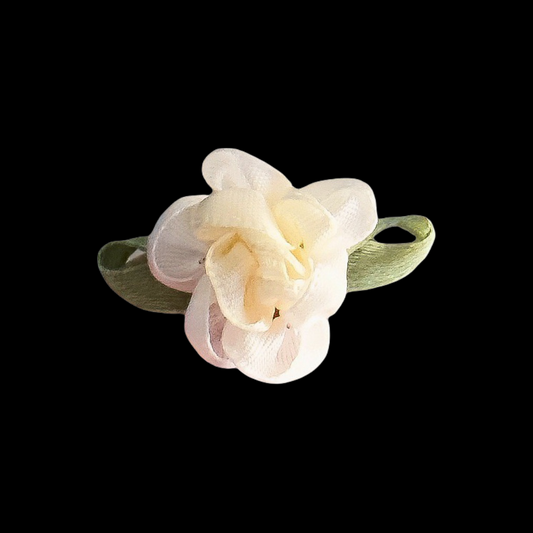 White Jasmine Flower Hair Clip - Small Side Clip