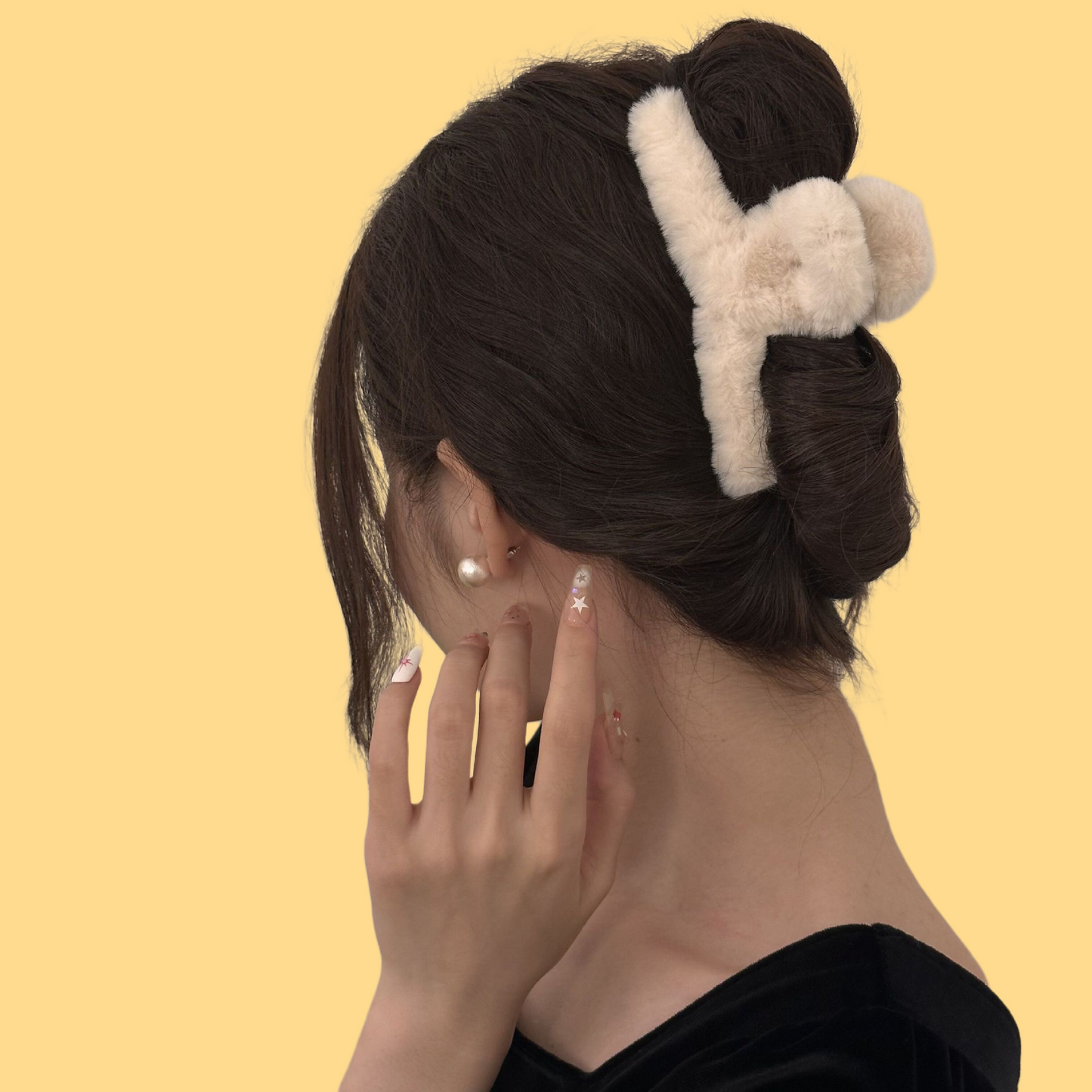 Plush Oversized Hair Claw - Winter Luxe Scrunch Clip (6 Colors)