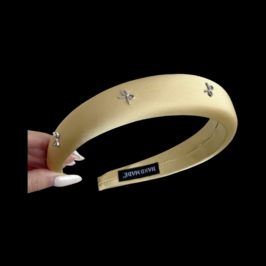 Cheese Cream Bow Headband - French Elegance
