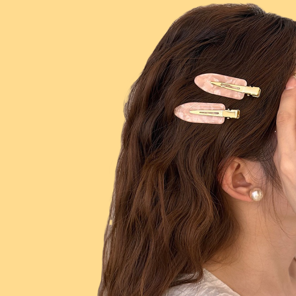 Acetate Seamless Hair Clip - Oval Side Clip (2 Colors)