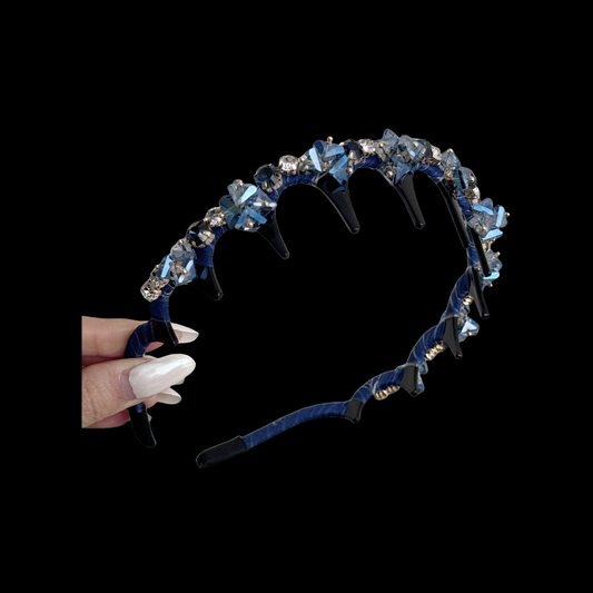 French Crystal Rhinestone Headband - Elegant & Sparkling