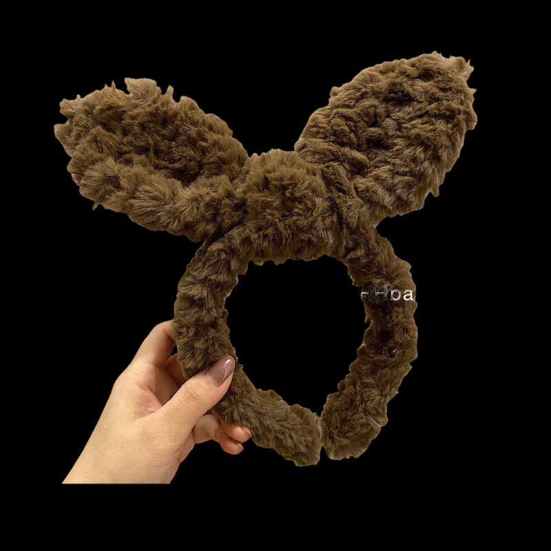 Bunny Ear Hairband - Plush Winter Hair Accessory