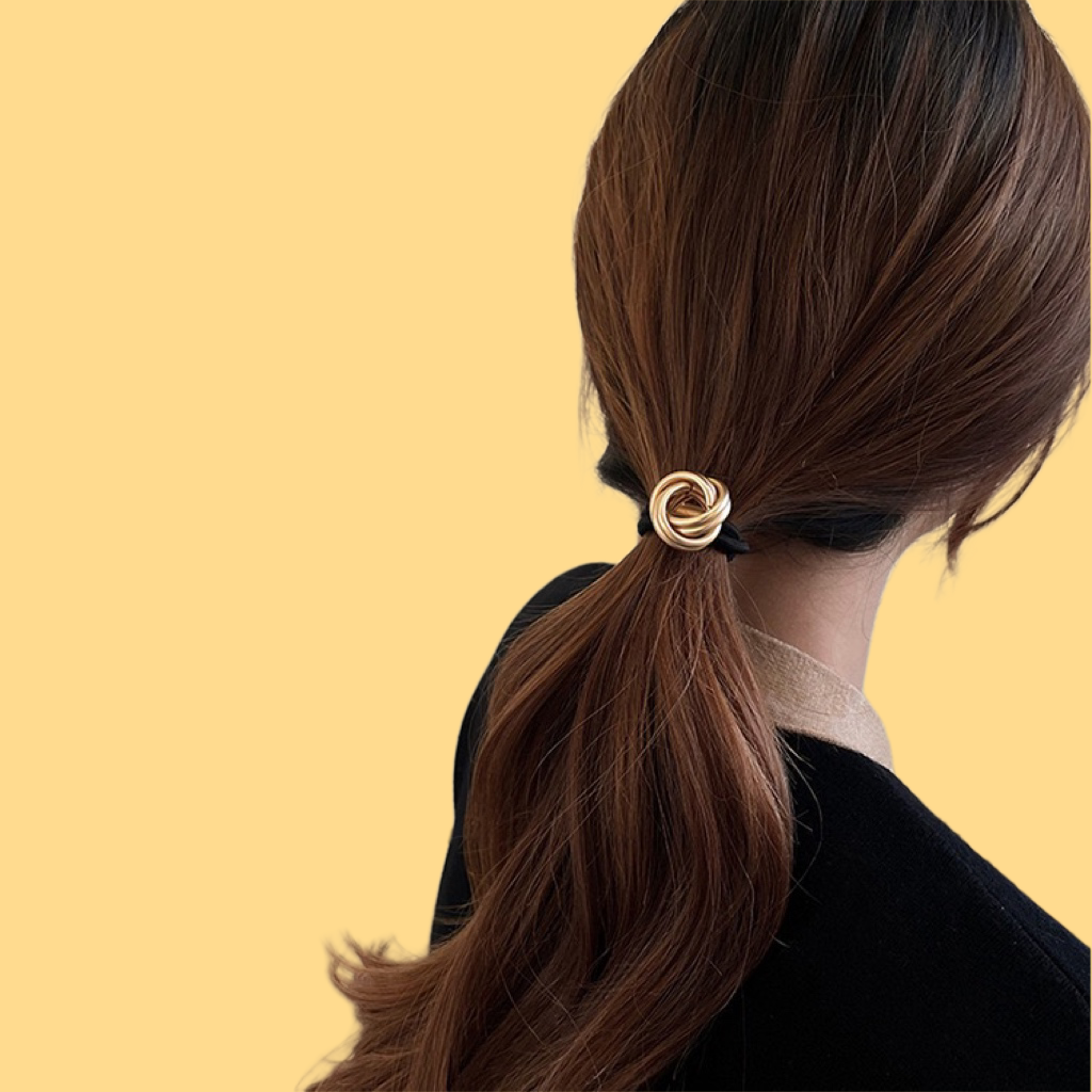 Minimalist Hair Tie - Twisted Metal Cuff (Single Piece)