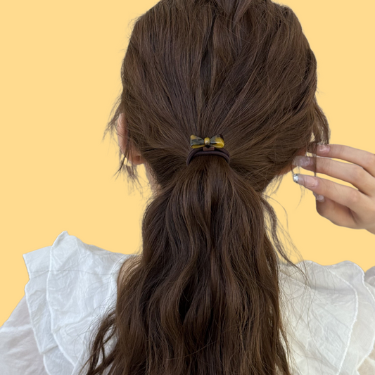 3D Bow Scrunchie Acetate Hair Tie  (5 Styles)