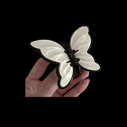 French Acrylic Butterfly Claw Clip - Vintage Hair Clasp