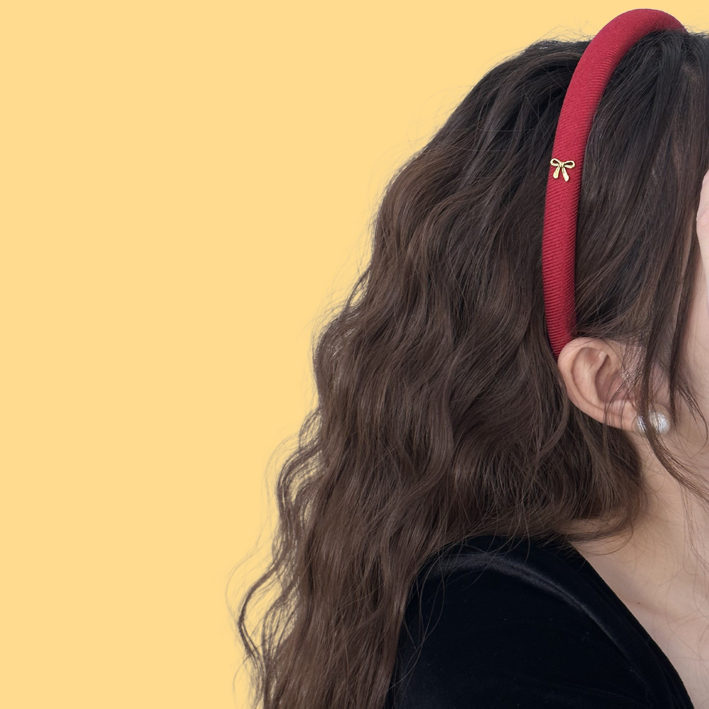 Gold Label Headband - Velvet Bow Hairband (5 Colors)