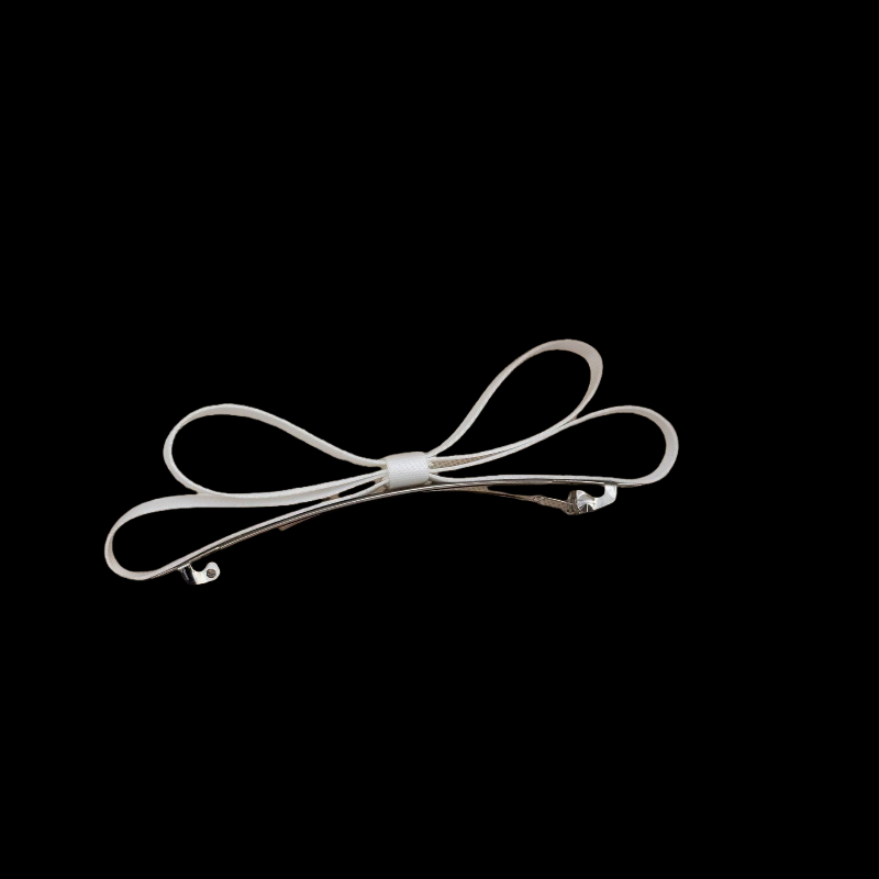 French Bow Hair Clip - Minimalist Snap Clip (4 Colors)